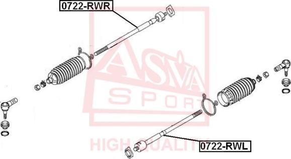 ASVA 0722-RWL - Daxili Bağlama Çubuğu, Ox Birləşməsi furqanavto.az