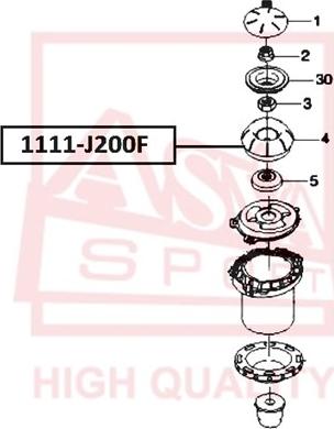 ASVA 1111-J200F - Üst Strut Montajı furqanavto.az