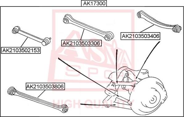 ASVA AK17300 - Link Set, təkər asma furqanavto.az