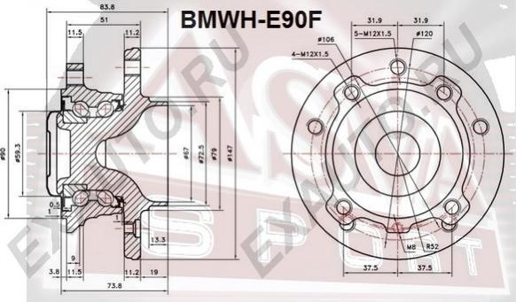 ASVA BMWH-E90F - Təkər Qovşağı furqanavto.az