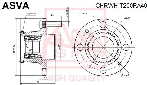 ASVA CHRWH-T200RA40 - Təkər Qovşağı furqanavto.az