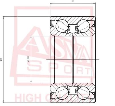 ASVA DAC40800040 - Təkər yatağı furqanavto.az