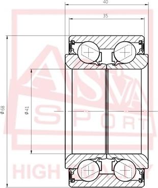 ASVA DAC41680035-40 - Təkər yatağı furqanavto.az