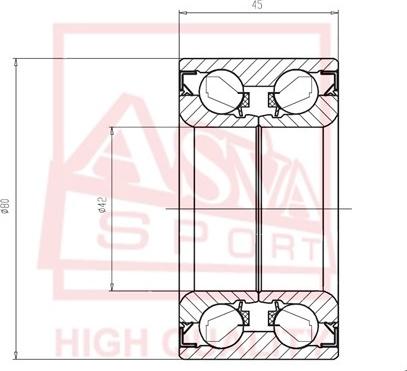 ASVA DAC42800045 - Təkər yatağı furqanavto.az