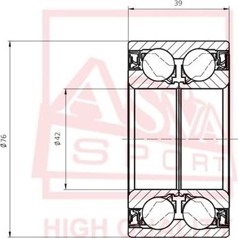 ASVA DAC42760039 - Təkər yatağı furqanavto.az