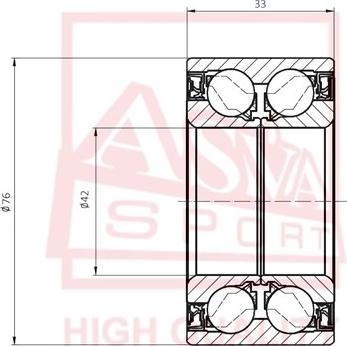 ASVA DAC42760033 - Təkər yatağı furqanavto.az