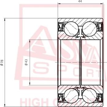 ASVA DACM43780044 - Təkər yatağı furqanavto.az