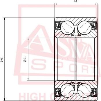 ASVA DACM51910044 - Təkər yatağı www.furqanavto.az