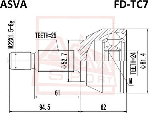 ASVA FD-TC7 - Birləşmə dəsti, ötürücü val furqanavto.az