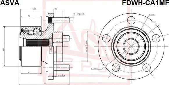 ASVA FDWH-CA1MF - Təkər Qovşağı furqanavto.az