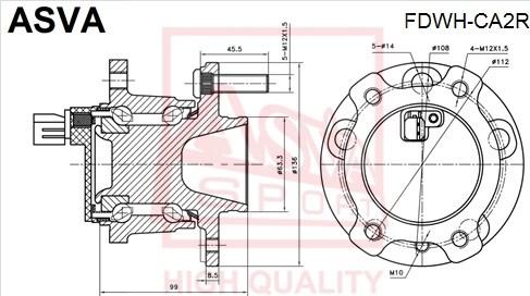 ASVA FDWH-CA2R - Təkər Qovşağı furqanavto.az