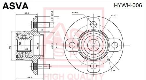 ASVA HYWH-006 - Təkər Qovşağı furqanavto.az