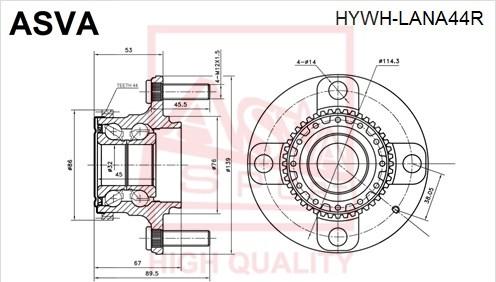 ASVA HYWH-LANA44R - Təkər Qovşağı furqanavto.az