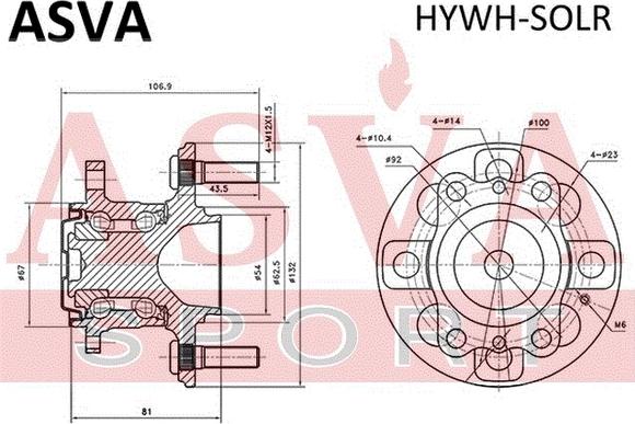 ASVA HYWH-SOLR - Təkər Qovşağı furqanavto.az