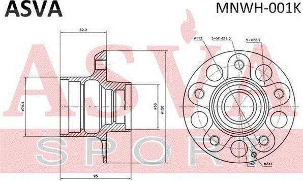 ASVA MBWH-001K - Təkər Qovşağı furqanavto.az