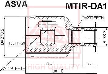 ASVA MTIR-DA1 - Birləşmə dəsti, ötürücü val furqanavto.az