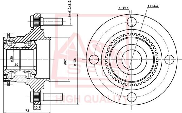 ASVA MTWH-CSA43R - Təkər Qovşağı furqanavto.az