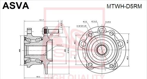 ASVA MTWH-D5RM - Təkər Qovşağı furqanavto.az