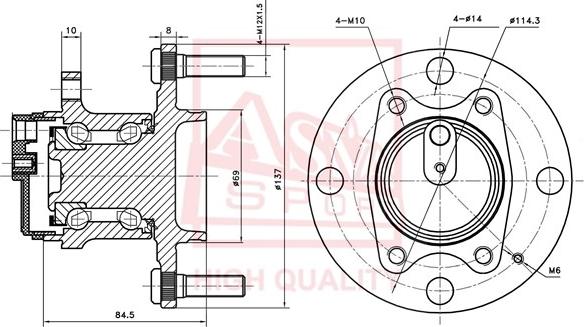 ASVA MTWH-Z30R - Təkər Qovşağı furqanavto.az