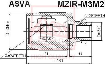 ASVA MZIR-M3M2 - Birləşmə dəsti, ötürücü val furqanavto.az