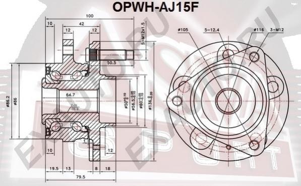 ASVA OPWH-AJ15F - Təkər Qovşağı furqanavto.az