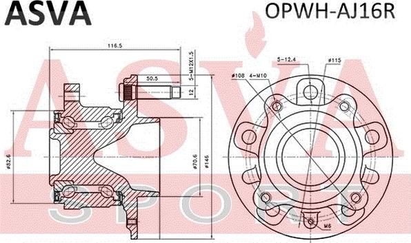 ASVA OPWH-AJ16R - Təkər Qovşağı furqanavto.az