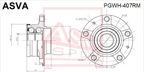 ASVA PGWH-407RM - Təkər Qovşağı furqanavto.az