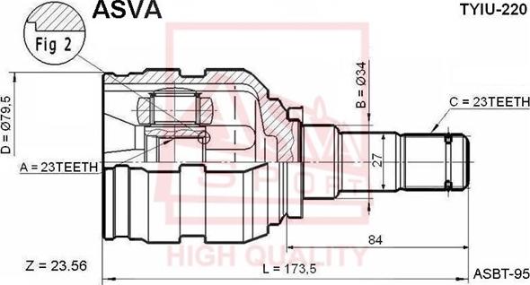 ASVA TYIU-220 - Birləşmə dəsti, ötürücü val furqanavto.az