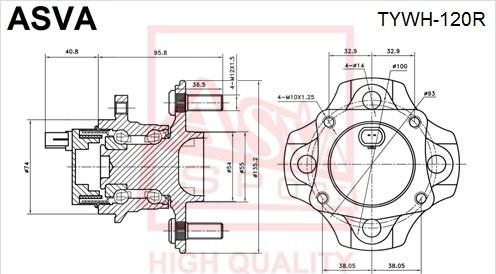 ASVA TYWH-120R - Təkər Qovşağı furqanavto.az