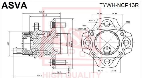 ASVA TYWH-NCP13R - Təkər Qovşağı furqanavto.az