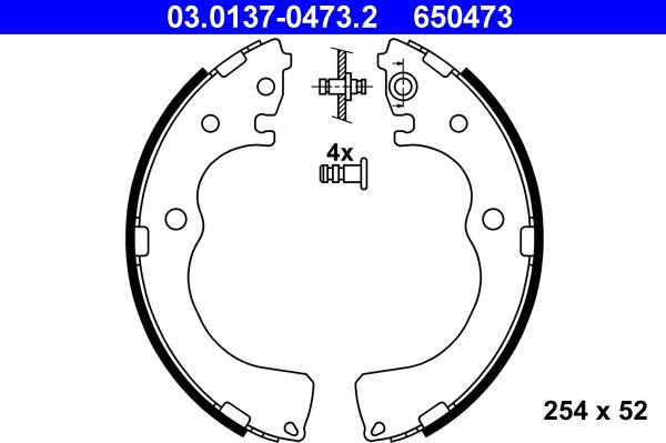 ATE 03.0137-0473.2 - Əyləc Başlığı Dəsti furqanavto.az