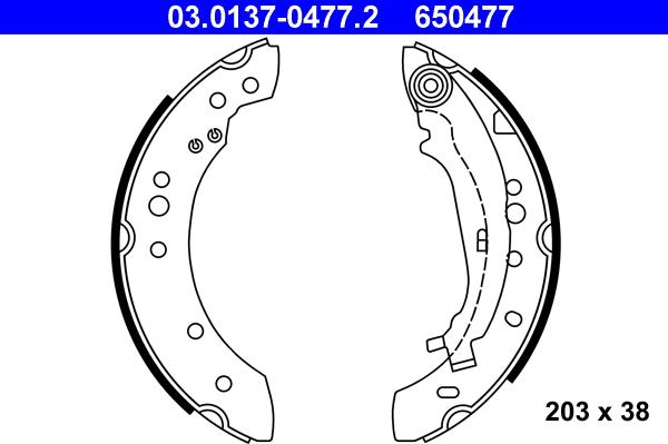 ATE 03.0137-0477.2 - Əyləc Başlığı Dəsti furqanavto.az