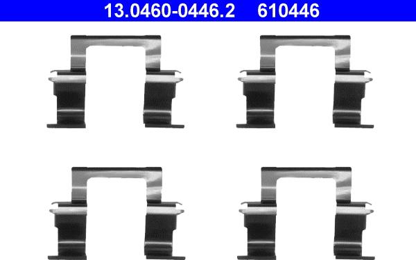 ATE 13.0460-0446.2 - Disk əyləc pedləri üçün aksesuar dəsti furqanavto.az