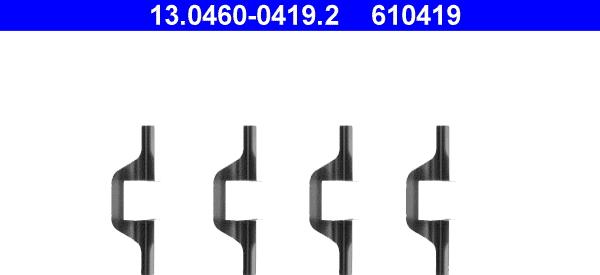 ATE 13.0460-0419.2 - Disk əyləc pedləri üçün aksesuar dəsti furqanavto.az