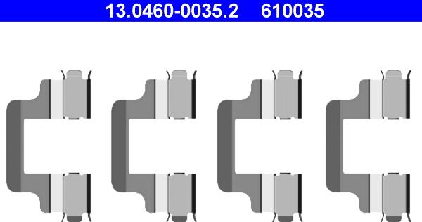 ATE 13.0460-0035.2 - Disk əyləc pedləri üçün aksesuar dəsti www.furqanavto.az