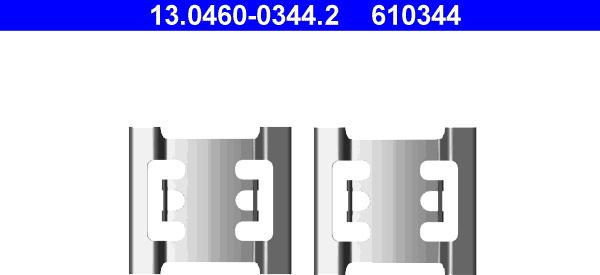 ATE 13.0460-0344.2 - Disk əyləc pedləri üçün aksesuar dəsti furqanavto.az