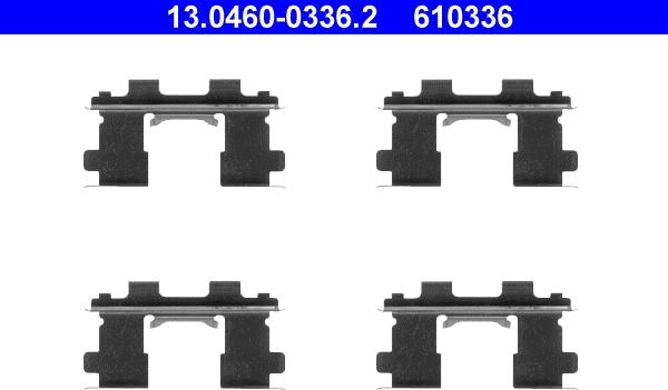 ATE 13.0460-0336.2 - Disk əyləc pedləri üçün aksesuar dəsti furqanavto.az