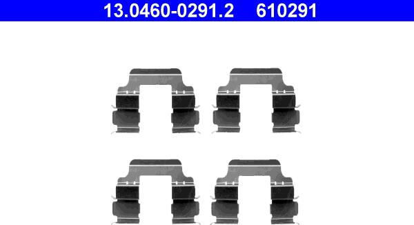 ATE 13.0460-0291.2 - Disk əyləc pedləri üçün aksesuar dəsti furqanavto.az