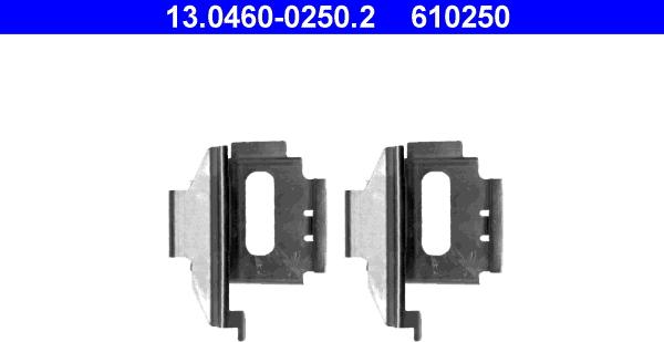 ATE 13.0460-0250.2 - Disk əyləc pedləri üçün aksesuar dəsti furqanavto.az