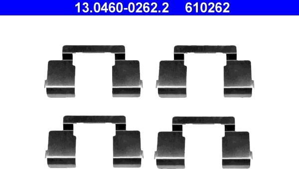 ATE 13.0460-0262.2 - Disk əyləc pedləri üçün aksesuar dəsti furqanavto.az