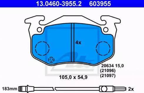 Alpha Brakes HKP-RE-002 - Əyləc altlığı dəsti, əyləc diski furqanavto.az