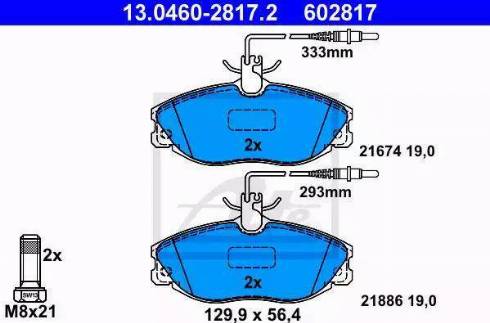 Alpha Brakes HKP-PE-024 - Əyləc altlığı dəsti, əyləc diski furqanavto.az