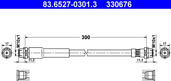 ATE 83.6527-0301.3 - Əyləc şlanqı furqanavto.az