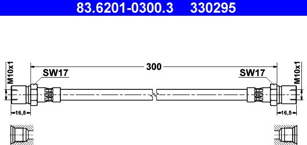 ATE 83.6201-0300.3 - Əyləc şlanqı furqanavto.az