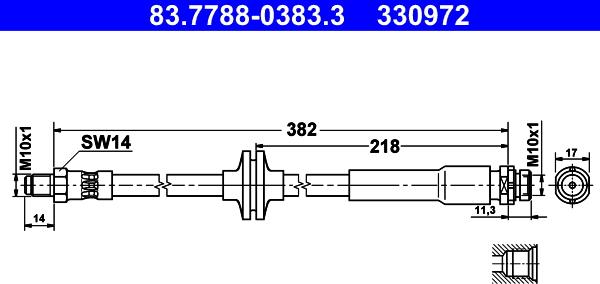 ATE 83.7788-0383.3 - Əyləc şlanqı furqanavto.az