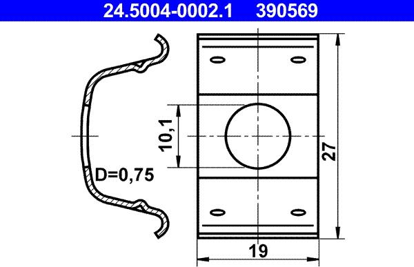 ATE 24.5004-0002.1 - Saxlama braketi, əyləc şlanqı furqanavto.az