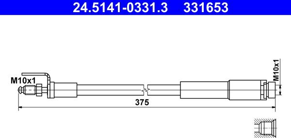 ATE 24.5141-0331.3 - Əyləc şlanqı furqanavto.az