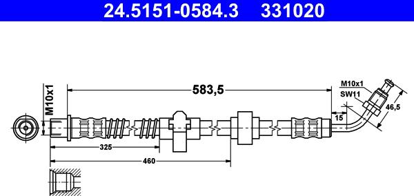 ATE 24.5151-0584.3 - Əyləc şlanqı furqanavto.az