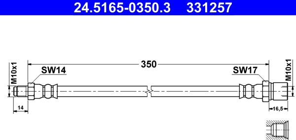 ATE 24.5165-0350.3 - Əyləc şlanqı furqanavto.az