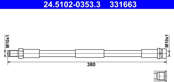 ATE 24.5102-0353.3 - Əyləc şlanqı furqanavto.az